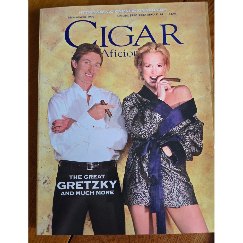 Cigar Aficionado Magazine March April 1997 Wayne Gretzky Janet Jones Vintage